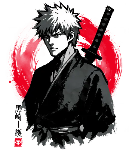 Sumi-e Shinigami - bleach, anime, ichigo, kurosaki, manga, shonen, anime art, otaku, japanese culture, anime, fanart