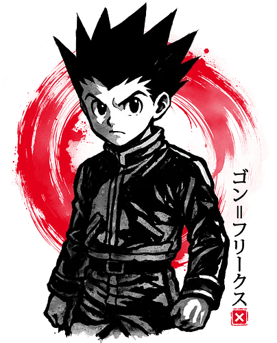 Sumi-e Hunter - gon, hunter, anime, manga, japan, japanese, ink, sumie, sumi-e