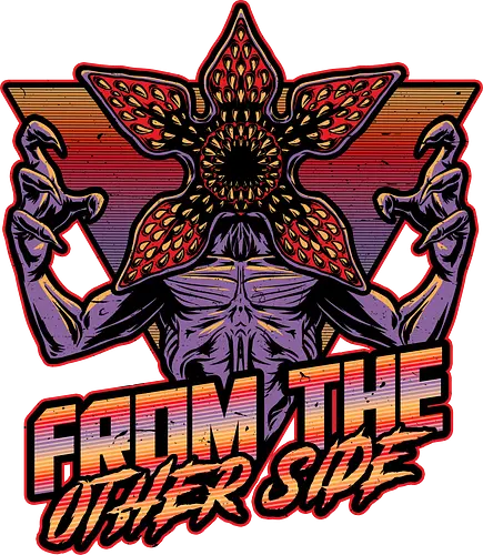 Dimensional Monster Vaporwave - Tv Show, Rpg, 80s, Badge, Retro, Retro Vintage, Vintage, Halloween, Classic Movie, Classic, Demon, Monster, Creature, Spooky, Creepy, Vaporwave, Neon, Neon Sign, Cool