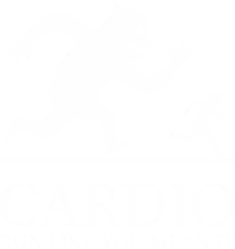 CARDIO: Run Like You Mean It - Monster Chase - Cardio, running, fitness motivation, monster chase, workout shirt, gym apparel, funny running, athlete gift, marathon training, run like you mean it, humorous workout, minimalist graphic, runner, beast mode, exercise humor