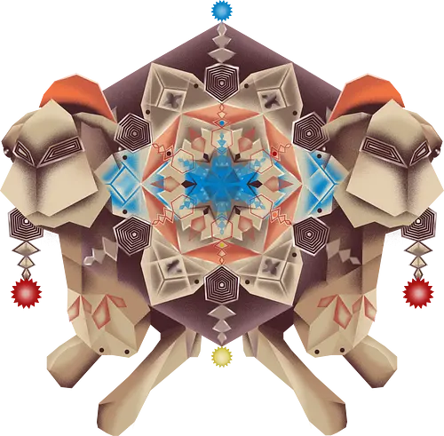 Camela Arabesque - camel, Kamel, Mandala, kaleidoscope, Kaleidoskop, desert, Wüste, geometrisch, oriental, orientalisch, arabisch