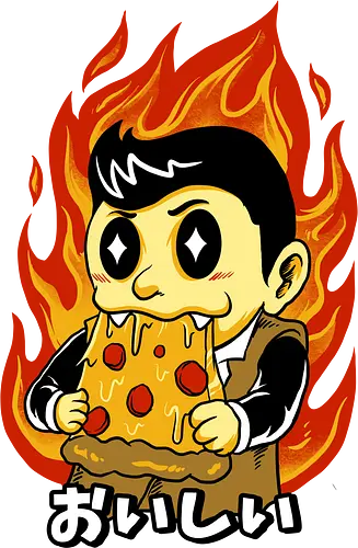 japanese vampire pizza - pizza, food, dracula, vampire, halloween, spooky, creepy, space, astronout, delicious, beverages, meatball, sausages, fastfood, bestfriend