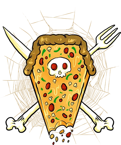 dead of pizza  - pizza, food, dracula, vampire, halloween, spooky, creepy, space, astronout, delicious, beverages, meatball, sausages, fastfood, bestfriend