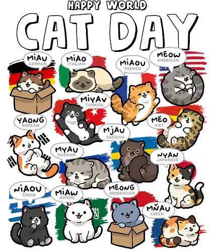 World Cat Day - cats, cat, cat christmas, cat dad, cat lady, cat lover, cat mom, cat owner, cats love, international, kitten, kitty, meow, translator