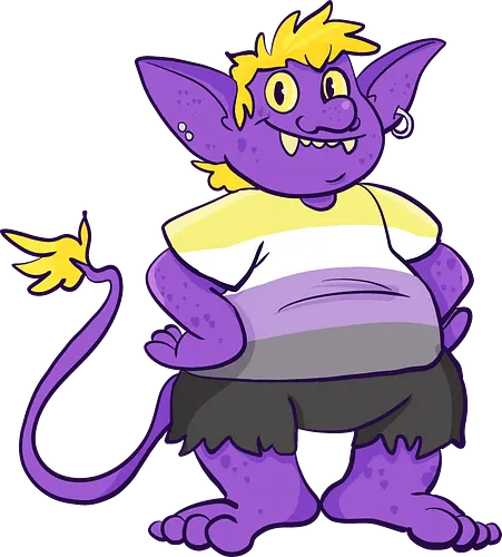 Nonbinary Goblin  - Queer, Pride, Goblin, LGBTQIA, Non binary