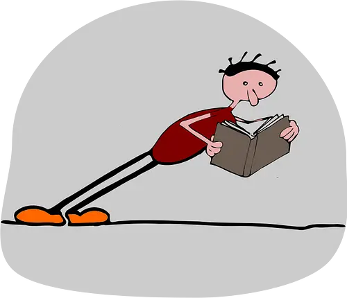 Der geneigte Leser, mit hellem Hintergrund - Lesen, Buch