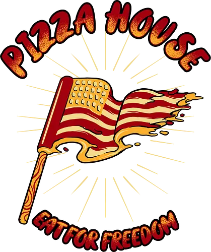 pizza house - pizza, burger, food, cool, funny, vintage, cartoon, logo, classic, flag, nation, voted, friendship