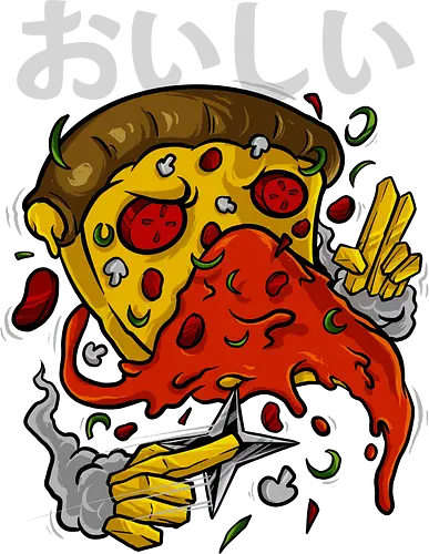 pizza no jutsu  - pizza, food, dracula, vampire, halloween, spooky, creepy, space, astronout, delicious, beverages, meatball, sausages, fastfood, bestfriend