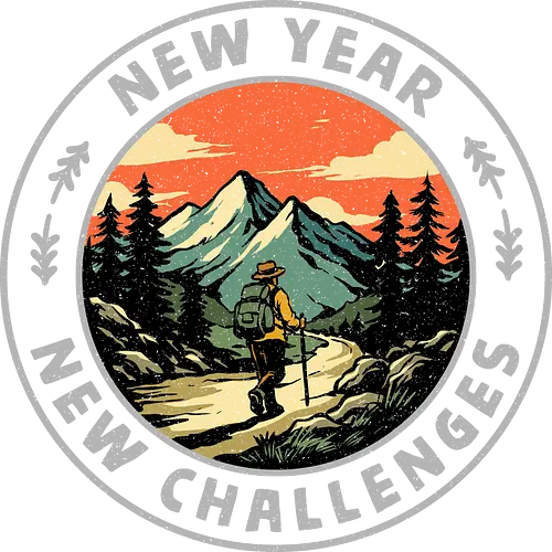 New Year New Challenges - new year new me, adventure, camping, challenge, funny, happy new year, hiking, motivation, motivational, mountain, nature, new years, new years resolution, resolutions, travel