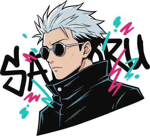 90s Retro Graffiti Anime - Satoru Gojo, Jujutsu, anime streetwear, 90s retro style, graffiti anime art, Gojo Satoru shirt, JJK merch, strongest sorcerer, urban anime apparel, vaporwave anime, manga graphic tee, Japanese pop culture, white hair anime boy, neon anime design, geek fashion