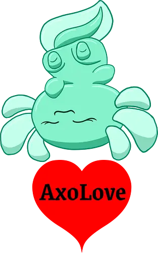 AxoLove (Rot) - Axolotl, Axl, Liebe, Love, cute, Cartoon, comic, Tier, Wasser, Water, rot, red, Herz, heart