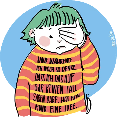 Expressio Praecox - Ringelpullisprüche, Ringeldinger, streifenweise, Spruch, Weisheit, Motivation, Ringelpulli, SprücheShirt, Cartoon Illustration, Statement, Handgezeichnet, Humor, Selbstironie, Streifenpulli, Spruchshirt, deutsch