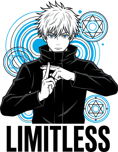 Limitless Power - Jujutsu Sorcerer Domain Art - Satoru Gojo, Jujutsu, Limitless technique, Gojo Satoru shirt, anime apparel, JJK merch, strongest sorcerer, domain expansion, anime streetwear, blue eyes anime, manga graphic tee, Japanese pop culture, Jujutsu sorcerer art, infinity circles, geek fashion