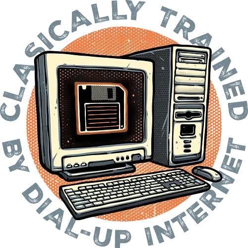 Dial Up Internet - Classic, vintage, retro, internet, dial up, computer, funny, humor