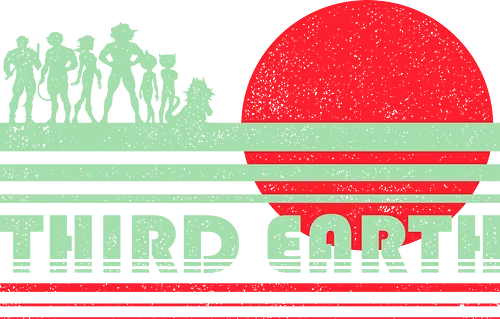 Third Earth Retro Fantasy Sunset - 80s 90s cartoons cats geek heroes minimalist nerd nostalgia old school cartoons retro retro cartoons sunset vintage vintage cartoon