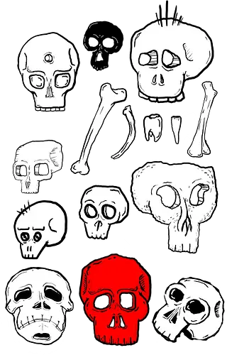 SCHÄDEL - Schädel, skull, todenkopf, tod, fun, ilustration, comic, art
