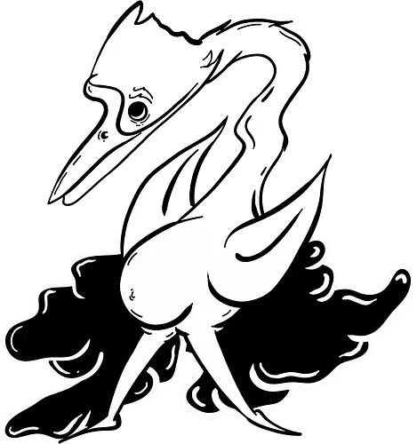 Vogel cosy - Vogel, fun, ilustration, comic, schwarz, weiß, style, weird, seltsam