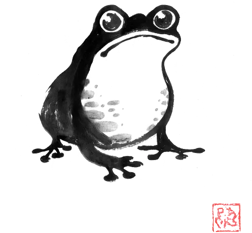 froggy 02 - frog, sumie, japan