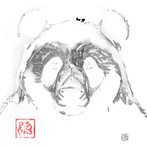 panda - panda, sumie, japan