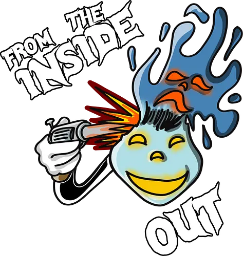 Von innen nach außen  - dunkler Humor, schwarzer Humor, Gothic Stil, Grunge Design, Street Art Look, edgy Kunst, alternative Mode, düstere Ästhetik, provokantes Design, underground Kunst, urbaner Stil, makabre Kunst, sarkastischer Humor, rebellischer Look, unheimliche Grafik, moderne Gothic Kunst, grunge Ästhetik, subkultureller Stil, künstlerische Provokation, finsteres Design, ironischer Humor, alternative Kunst, dunkle Street Art, visuelles Statement, edgy Illustration