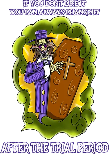 Lustiger Cartoon-Sarg mit dunklem Goth-Horrorhumor - schwarzer Humor, dunkler Humor, Gothic Humor, makaber, Sarg Cartoon, Totengräber, Horror Cartoon, Goth Design, düsterer Witz, absurder Humor, trockener Humor, Deadpan Humor, Horror Satire, Gothic Kunst, sarkastisch, Ironie, Zynismus, morbider Humor, Grusel Humor, schwarze Ironie, makabrer Witz, Horror Kunst, Gothic Stil, dunkle Illustration, unheimlich lustig