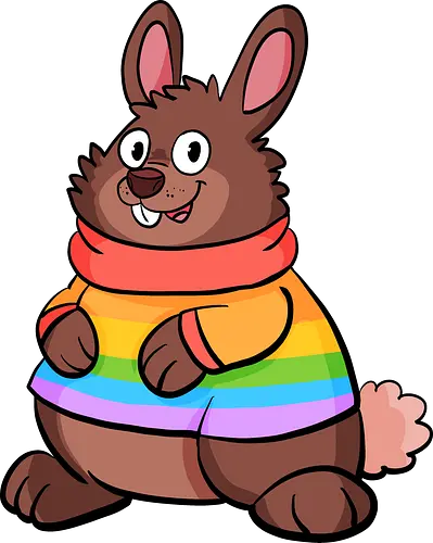 Regenbogenhase - Hase, Queer, Regenbogen