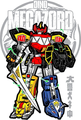 broken megazord - powerranger, megazord, cool, robot, superhero, childhood, 90s, 80s, vintage, retro