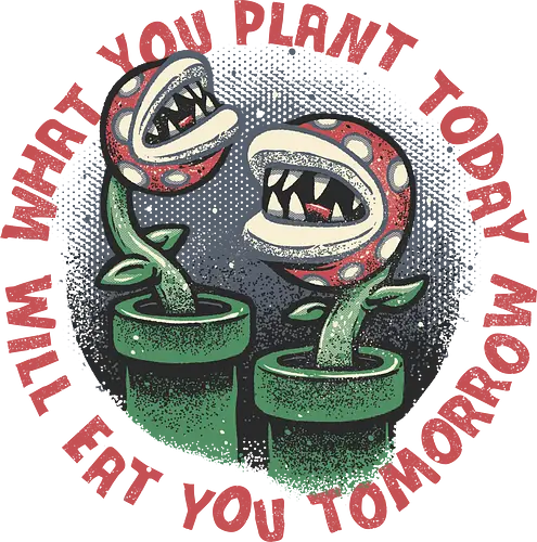 Plant Today Eat Tomorrow - Movie, film, video games, gaming, retro gamer, plants, funny, humor