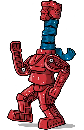 Robot Scarf! - rock-em-sock-em, robots, robot, nostalgia, toys, winter, snow, scarf, childhood