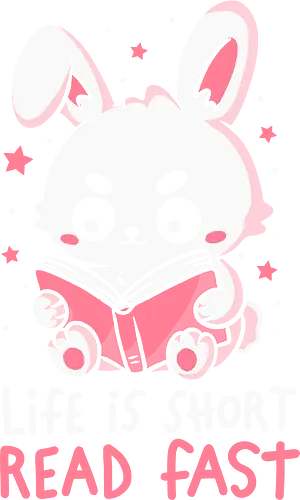 Life is Short Read Fast - koalatees, koala, bunny, rabbit, book lover, bookworm, bookish, kawaii, introvert, reader gift, nerd