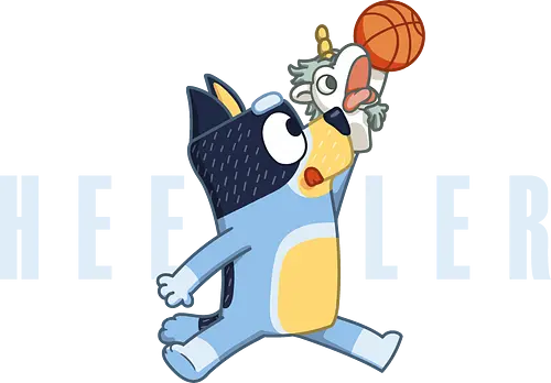 Air Heeler! - bluey, dad, father, fathers-day, basketball, basket, jordan, air, funny, sports