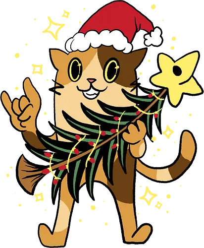 paw paw party - christmas, santaclaus, ugly christmas sweater, cat, catlover, christmas tree, psycadelic, funny, cute, hat, cartoon, merry christmas, decoration, holiday, black friday