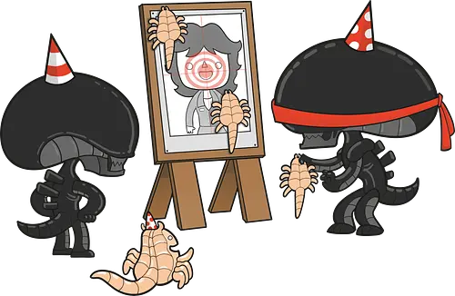 Xenomorph Party Games: Pin The Human - Xenomorph, movies, alien, ripley, facehugger, party, birthday, party games