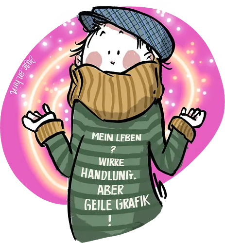 Mein Leben? - Ringelpullisprüche, Ringeldinger, streifenweise, Spruch, Weisheit, Motivation, Ringelpulli, SprücheShirt, Cartoon Illustration, Statement, Handgezeichnet, Humor, Selbstironie, Streifenpulli, Spruchshirt, deutsch