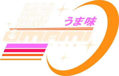 Retro Umami Flavor Spectrum - japanese food, anime, food lover, foodie, japan, japanese, kitchen, noodles, ramen, ramen noodles, sci fi, science fiction, sushi, taste, umami