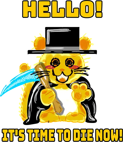 Schneller Tod auf Samtpfoten - kawaii, katze, gepard, cheetah, sensenmann, grim reaper, lustig, horror, sarkasmus, schwarzer humor, niedlich gruselig, cartoon katze, comic stil, dunkler humor, irony, meme stil, popkultur, kawaii horror, witziges motiv, funny design, alternative kunst, gothic süß, tierillustration, geschenkidee, trendig