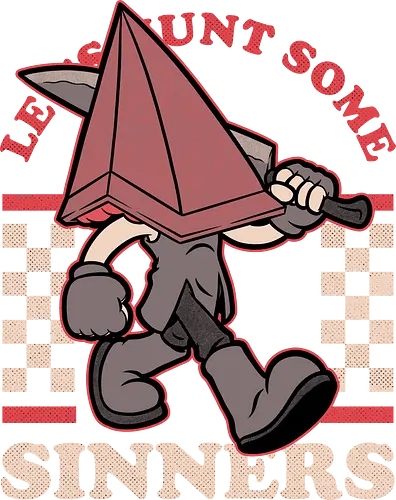 Game Mascot Pyramid - Video Games, Video Game, Game, Games, Gamer, Mascot, Retro, Vintage, Retro Vintage, Retro Gamer, Retro Cartoon, Game Mascot, Pyramid, Demon, Undead, Monster, Scary, Spooky, Creepy, Sinner, Sin, Survival Horror, Survival, Halloween, Classic Horror, Horror, Cult