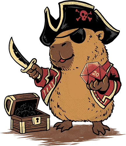 captainbara - capybara, exotics, animal, fun, funny, summer, holiday, vacation, vintage, surfing, pirates, cute, funny, vintage