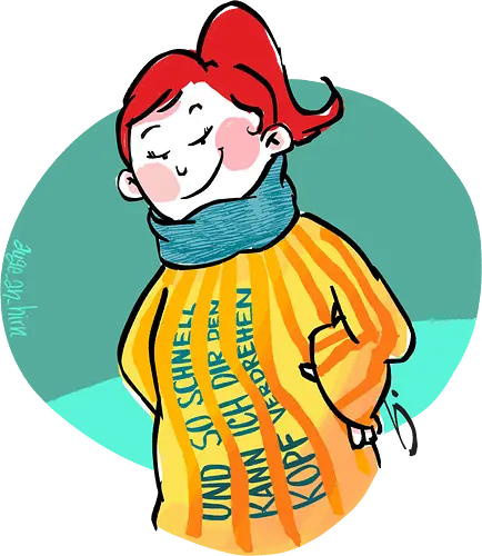 Und so schnell... - Ringelpullisprüche, Ringeldinger, streifenweise, Spruch, Weisheit, Motivation, Ringelpulli, SprücheShirt, Cartoon Illustration, Statement, Handgezeichnet, Humor, Selbstironie, Streifenpulli, Spruchshirt, deutsch