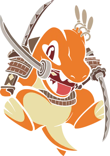 Samurai Starter - samurai charmander shirt, japanese warrior lizard tee, anime samurai mashup, fire lizard graphic t-shirt, katana wielding monster, shogun pocket monster apparel, cute samurai anime design, japanese armor lizard shirt, minimalist anime streetwear, fire type warrior top, funny samurai pet gift, bushido anime clothing, orange lizard swordsman, traditional japanese anime art, monster trainer gift, martial arts anime shirt, ronin fire creature, unique anime fan merch, heroic lizard graphic