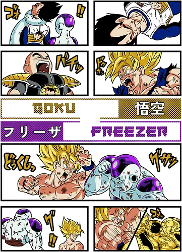 Goku vs Freezer - dragon ball z, goku, frieza, goku vs frieza, anime battle, legendary fight, shonen anime, manga anime, japanese anime, anime art