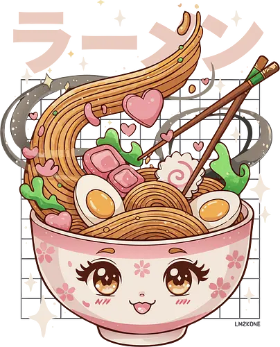 Cute Kawaii Ramen - food, ramen, noodles, japan, japanese, kanji, anime, manga, geek, ramen noodles, funny