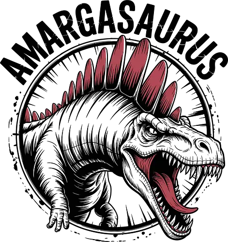 Dinosaurier - Amargasaurus, Dinosaurier, Sauropode, Dino, niedlich, Paläontologie, prähistorisch, Jura, Kreidezeit, Cartoon, ausgestorben, Dinos, langer Hals, Tier, Paläokunst, Skelett, Brontosaurus, Fossil, lustig