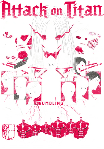 Attack titan - Attack, shingeki no kyojin, anime series, titan battle, dark anime, manga anime, japanese anime, anime art, otaku style