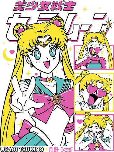 Sailor Usagi Moon - sailor, usagi tsukino, magical girl, classic anime, anime girl, shoujo anime, manga anime, japanese anime, anime art