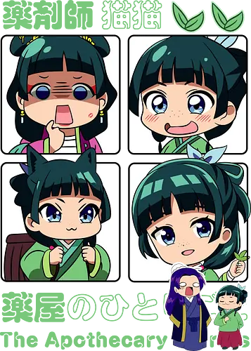 Chibi Maomao - the apothecary diaries, chibi maomao, kusuriya no hitorigoto, chibi anime, cute anime, anime girl, kawaii style, manga anime, anime art