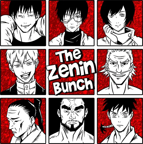 the zenin bunch  - anime, manga, japaneseart, family, klan, clan, ninjas, assassin, toji, maki, jujutsu