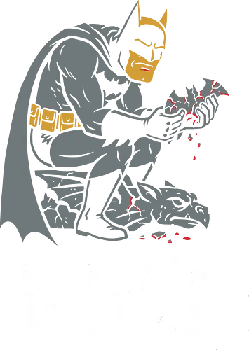 Gotham is a Joke - gotham is a joke shirt, broken knight t-shirt, gritty superhero graphic tee, gotham vigilante apparel, defeated hero design, shattered symbol t-shirt, vintage comic book streetwear, brooding knight top, dark detective clothing, urban vigilante merch, charcoal and yellow hero art, alternative superhero fashion, justice seeker apparel, iconic hero silhouette, comic lore t-shirt, serious hero design, geek culture streetwear, emotional hero graphic, gargoyle knight shirt