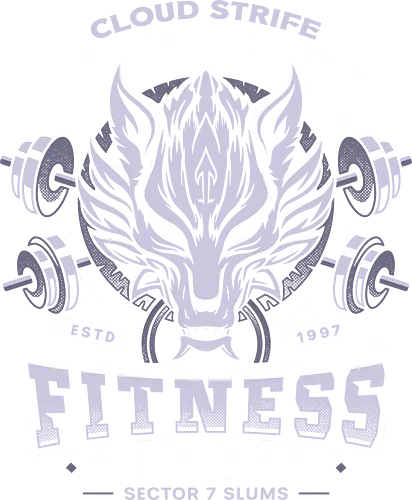 Strife Midgar Fitness Emblem - Cloud, Villain, red xiii, nanaki, tifa lockhart, aerith gainsborough, aeris, Kweh, Cactus, game, video games, shinra, avalanche, final 7, final vii, fantasy
