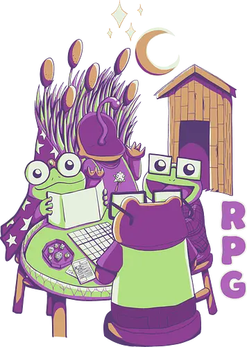 Frogs' RPG Night - frogs, RPG, frogrpg, game, dice, d20, d&d